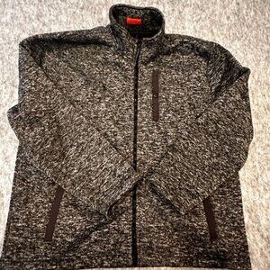 St. Johns Bay Performance Jacket XXL Black Gray Polyester Water resistance windp